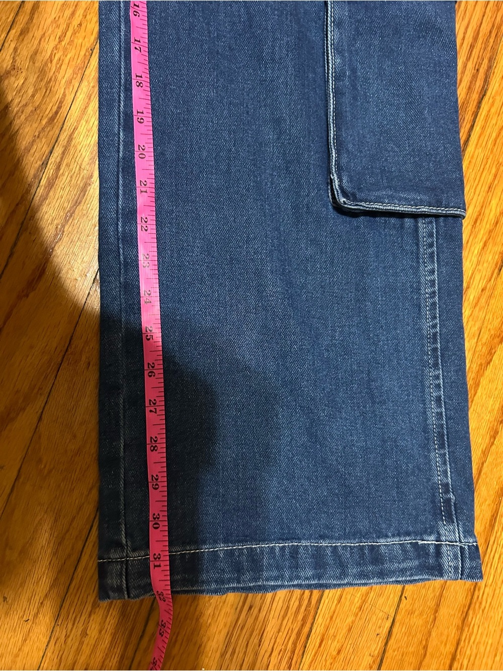 PacSun Dark Wash 90's Baggy Cargo Pants Jeans Blue SZ-26‎ - Picture 4 of 11